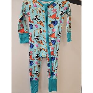 Bamboo Zippy Double Zipper Finding Nemo Teal 6 To 12 Months